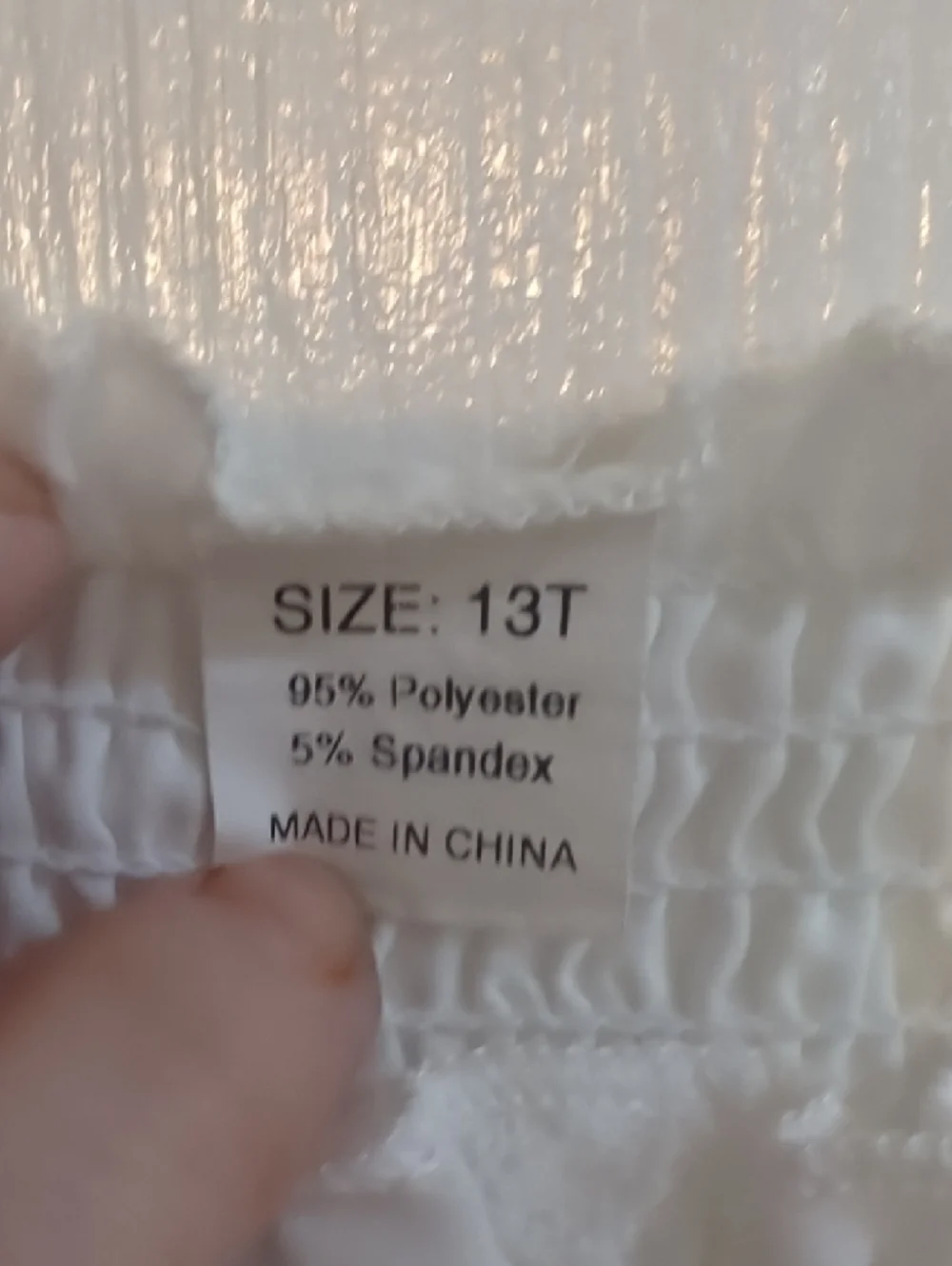 White Swiss Dot Smocked Kids Dress